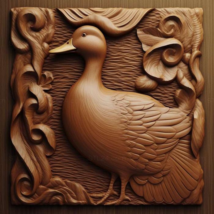 Nature and animals (DUCK 1, NATURE_6713) 3D models for cnc